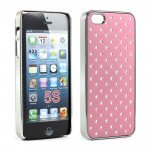 Wholesale iPhone 5 5S Star Diamond Chrome Case (Light Pink)